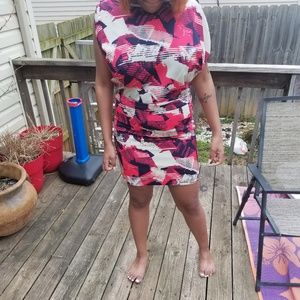 Outback red abstract dress